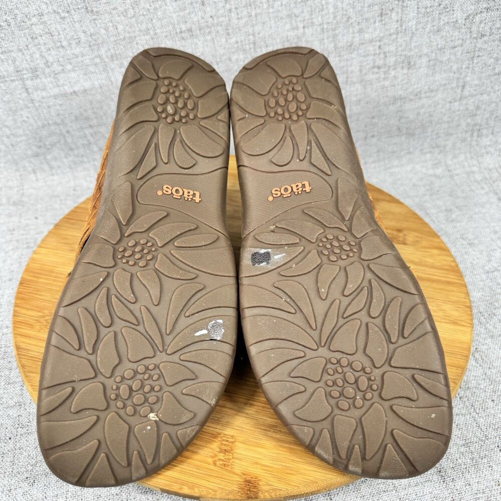 Taos Guru Sandals Women's Size 11 Woven Leather Slip-On Slides - Picture 6 of 9